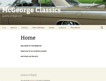 Tablet Screenshot of mcgeorgeclassics.com